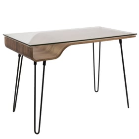 LumiSource Avery Walnut Desk