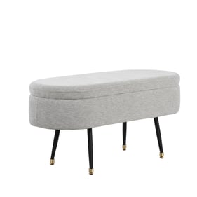 LumiSource Harvey Light Grey Storage Bench