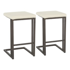 2 LumiSource Roman Cream Counter Stools