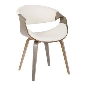 LumiSource Symphony Light Grey White Dining Chair