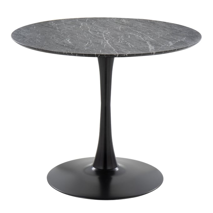 LumiSource Pebble Black Dining Table LUMI-T30-PEBMOD-BKBK