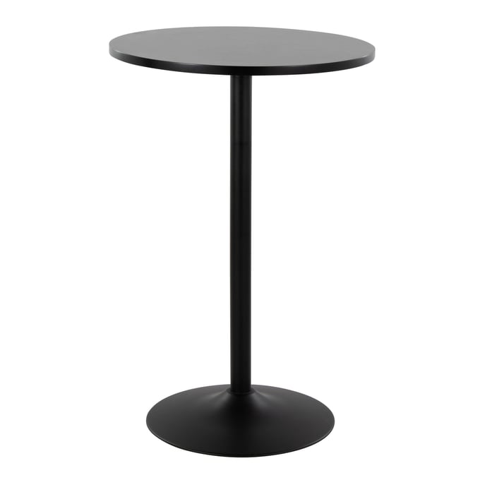 LumiSource Pebble Black Adjuststable Bar Table LUMI-TB-PEB-BKBK