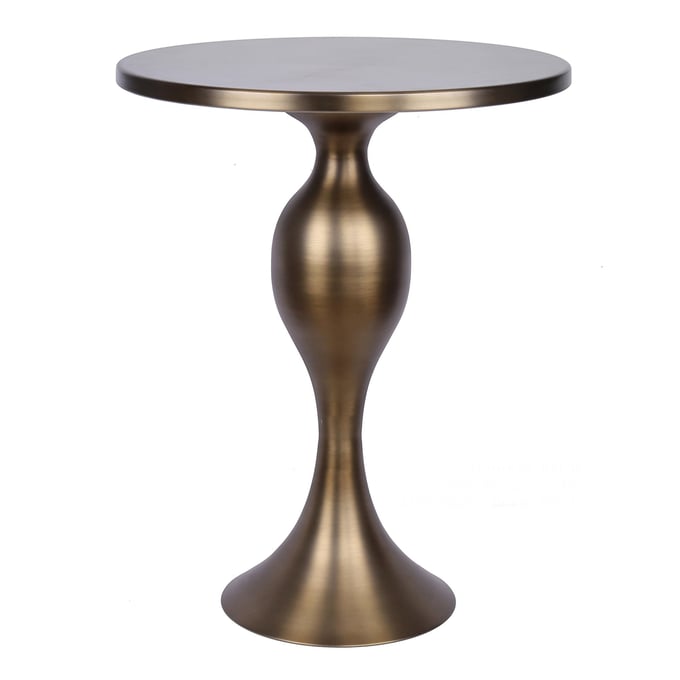 LumiSource Ashland Matte Golden Bronze 24 Inch Accent Table LUMI-TBS24-ASHLND-BZ