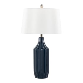 LumiSource Stella Gloss Dark Blue 23 Inch Table Lamp