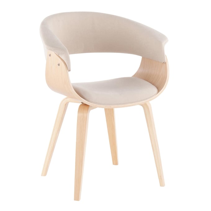 LumiSource Vintage Mod Natural Cream Dining Chair LUMI-CH-VMONL-NACR