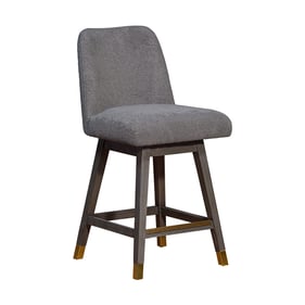 Luxur Living Akhar Grey Oak Swivel Counter Stool