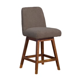 Luxur Living Akhar Brown Oak Swivel Counter Stool