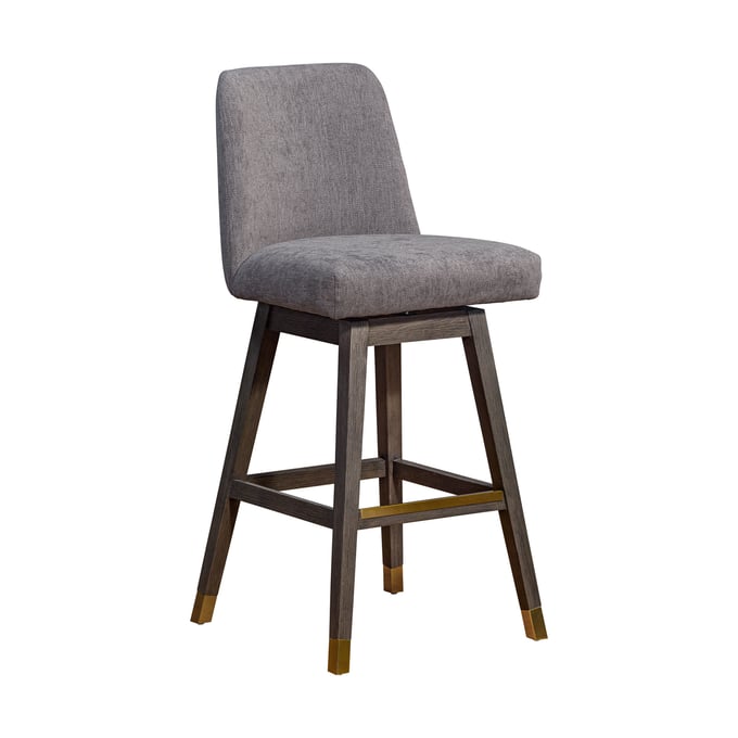 Luxur Living Akhar Mocha Swivel Mocha Fabric Bar Stool LUX-840254332065