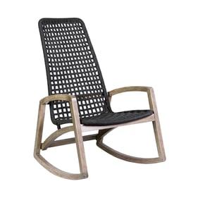 Luxur Living Kalwadi Charoal Outdoor Patio Rocking Chair