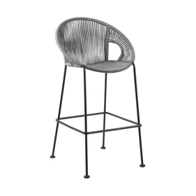 Luxur Living Adampur Gray 26 Inch Indoor Outdoor Bar Stool