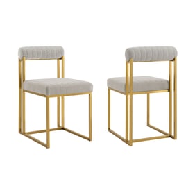 2 Luxur Living Khudaj Taupe Dining Chairs