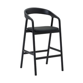 Luxur Living Khopadi Black Oak Wood Counter Stool