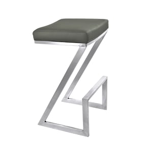 Luxur Living Apatapa Gray 26 Inch Counter Height Bar Stool