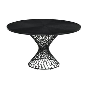 Luxur Living Bhatori Black 54 Inch Round Dining Table