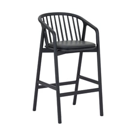 Luxur Living Khori Black Oak Wood Bar Stool