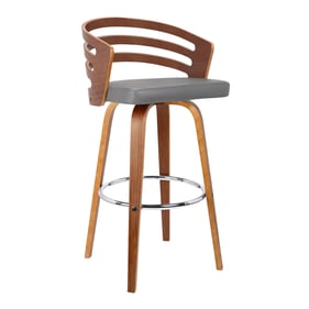 Luxur Living Dauchaka Gray Walnut 30 Inch Bar Height Stool