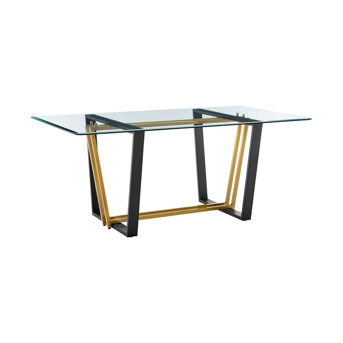 Luxur Living Kinkhed Gold 72 Inch Rectangular Dining Table LUX-LCKADIBGLBLK