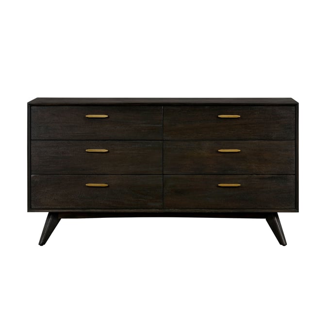 Luxur Living Asolwadi Brushed Brown 6 Drawer Dresser LUX-LCLFDRBR