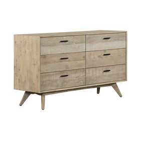 Luxur Living Asolwadi Gray Sandblast 6 Drawer Dresser