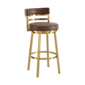 Luxur Living Kolasa Brown 26 Inch Swivel Counter Stool