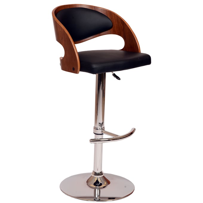 Luxur Living Gadibori Black Swivel Barstool LUX-LCMASWBABLWA