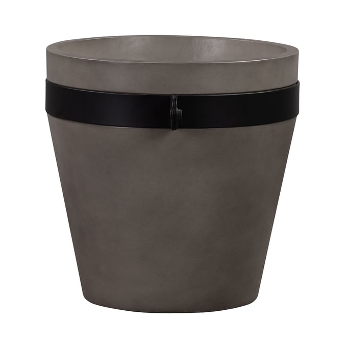 Luxur Living Hatola Black Brushed Medium Planter LUX-LCOBPLGRBL