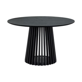 Luxur Living Khodad Black 47 Inch Wood Round Dining Table