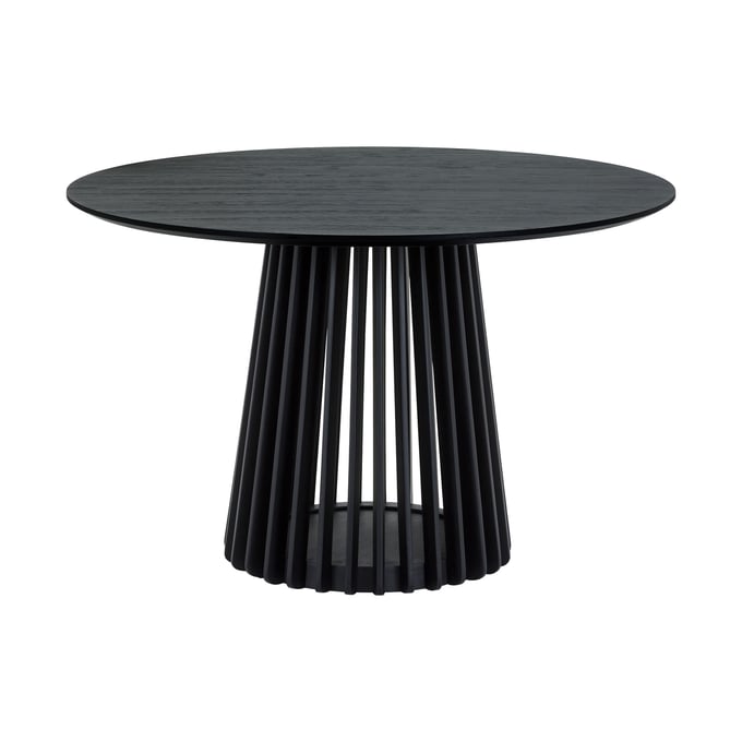 Luxur Living Khodad Black 47 Inch Wood Round Dining Table LUX-LCPARDDIBLK