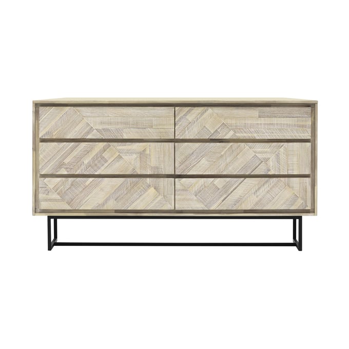 Luxur Living Incha Natural 6 Drawer Dresser LUX-LCPEDRNAT