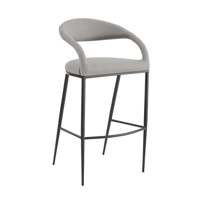 Luxur Living Kondashi Gray 26 Inch Counter Stool LUX-LCRABABLKPGRY26