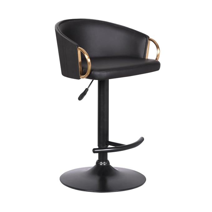 Luxur Living Kapashi Black Bar Stool LUX-LCSCBABLBL