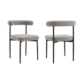 2 Luxur Living Kolwihir Gray Black Iron Dining Chair