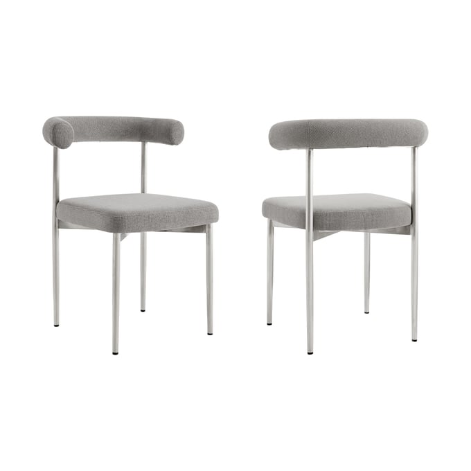 2 Luxur Living Kolwihir Light Gray Dining Chair LUX-LCSNSIBSLGRY