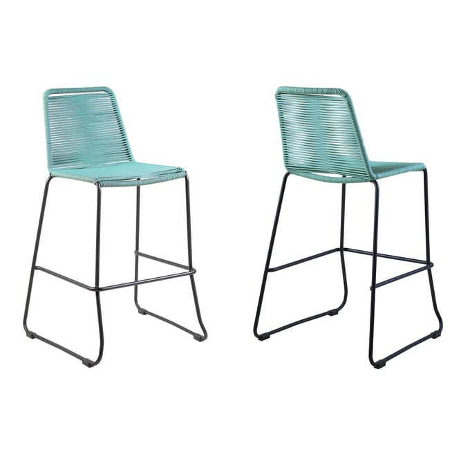 2 Luxur Living Kamtha Wasabi 30 Inch Outdoor Bar Stools LUX-LCSTBABLWSB30