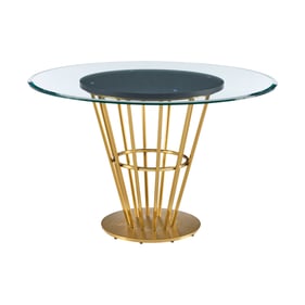 Luxur Living Kondhur Gold 48 Inch Round Dining Table