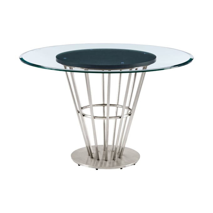 Luxur Living Kondhur Silver 48 Inch Round Dining Table LUX-LCVRDIBS