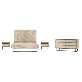 Luxur Living Incha Natural 4pc King Bedroom Set