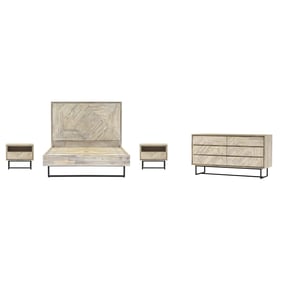 Luxur Living Incha Natural 4pc Queen Bedroom Set