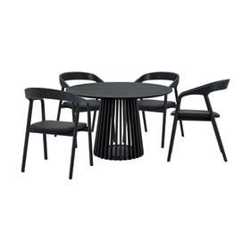 Luxur Living Khodad Khopadi Black 5pc Round Dining Set