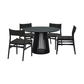 Luxur Living Khodad Khojbad Black 5pc Round Dining Set