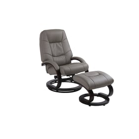 Mac Motion Sundsvall Putty Chocolate Recliner and Ottoman