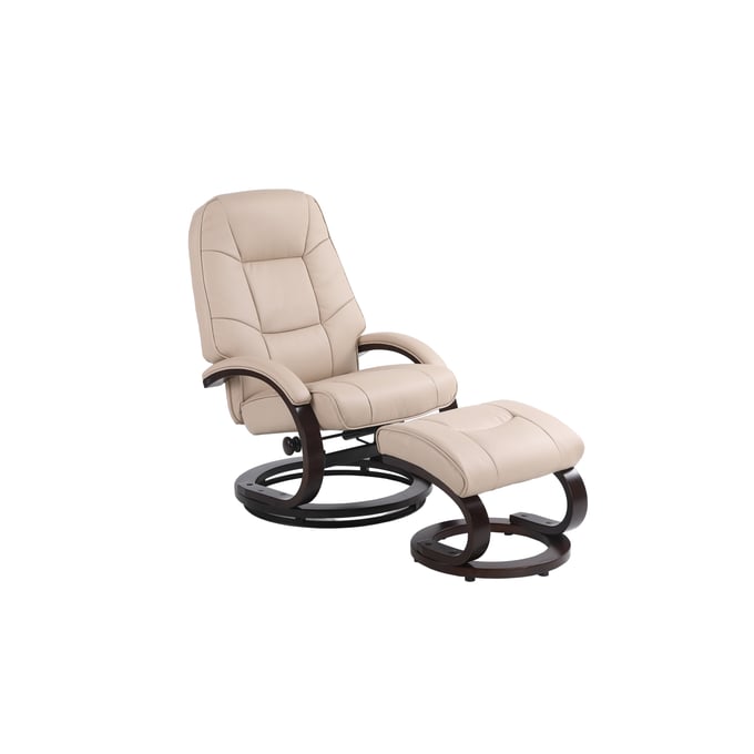 Mac Motion Sundsvall Khaki Chocolate Recliner and Ottoman MAC-M428-070200