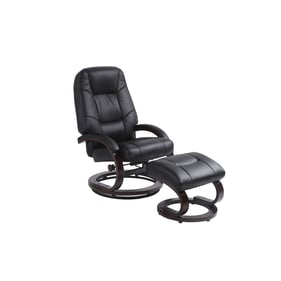 Mac Motion Sundsvall Black Chocolate Recliner and Ottoman