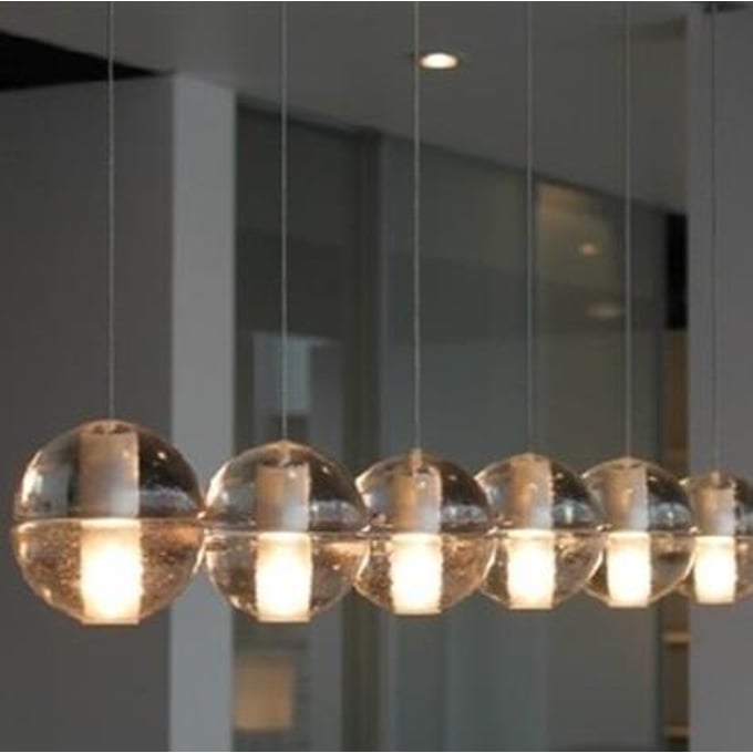 Mobital Beluga Clear Glass 6L LED Pendant Lamp MBT-ALPBELUGLAS6L