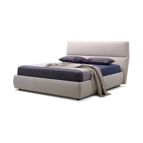 Mobital Lunar Grey Tweed Storage Queen Bed