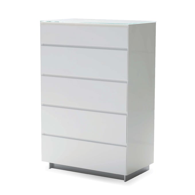 Mobital Savvy White 5 Drawers Chest MBT-CH5SAVVWHIT