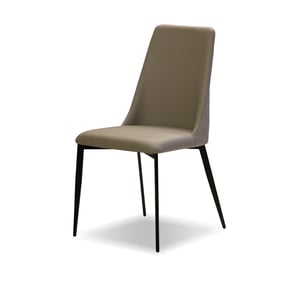 2 Mobital Seville Taupe Leatherette Dining Chairs