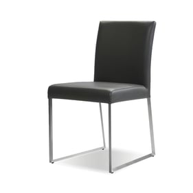 2 Mobital Tate Grey Leatherette Dining Chairs