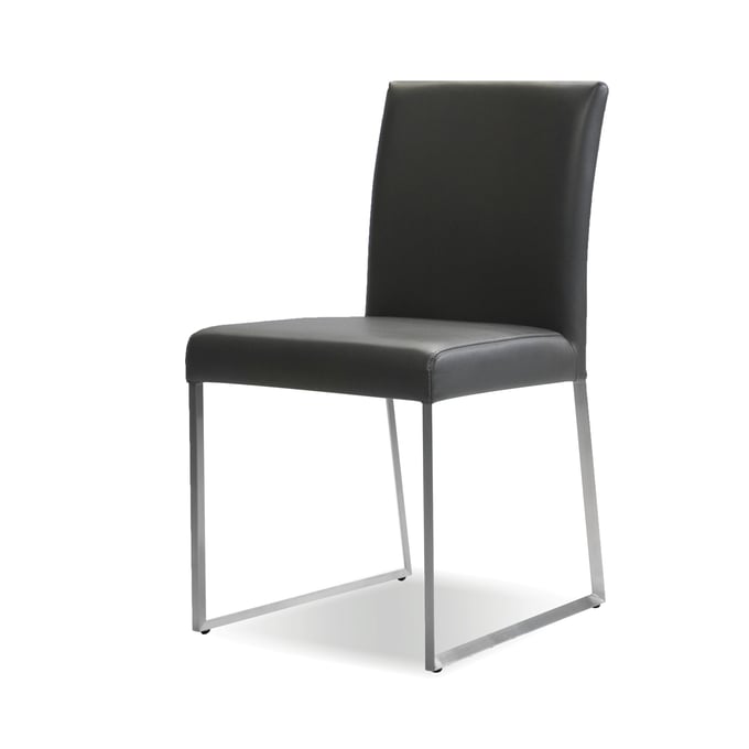 2 Mobital Tate Grey Leatherette Dining Chairs MBT-DCHTATEGREL