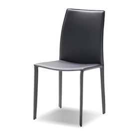 2 Mobital Zak Grey Leather Dining Chairs